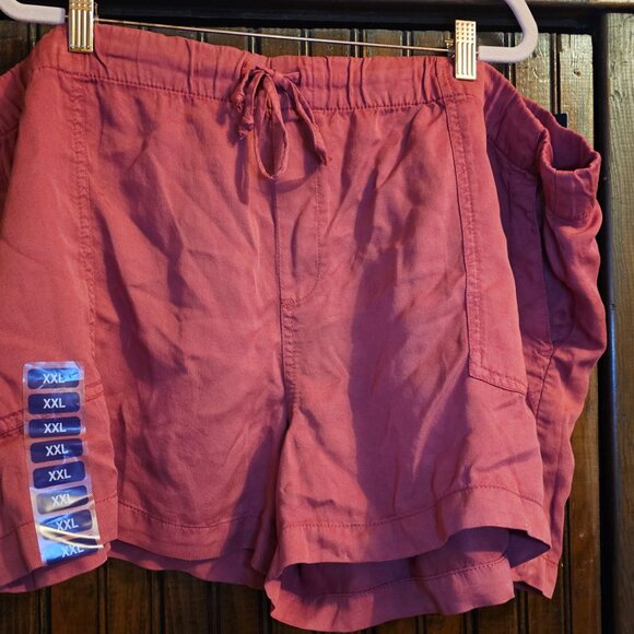 GAP Soft Lightweight Drawstring Pull-On Shorts w/ Pockets -Red Bud- XXL - Picture 1 of 4